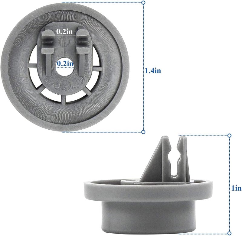 Sunniswi 4-pack DD66-00023A Dishwasher Wheels Lower Upper Rack Roller (4-Pack) - Compatible Replacement for Samsung Dishwasher DD61-00222A - Image 3